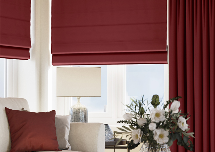 Shima Faux Silk, Wine - Twist&Fit Roman Blind - Image 5
